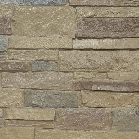 Ekena Millwork 9"W x 8"H Acadia Ledge Stacked Stone, StoneWall Faux Stone Siding Panel, Colfax PNUALCO-MAT-SAMPLE